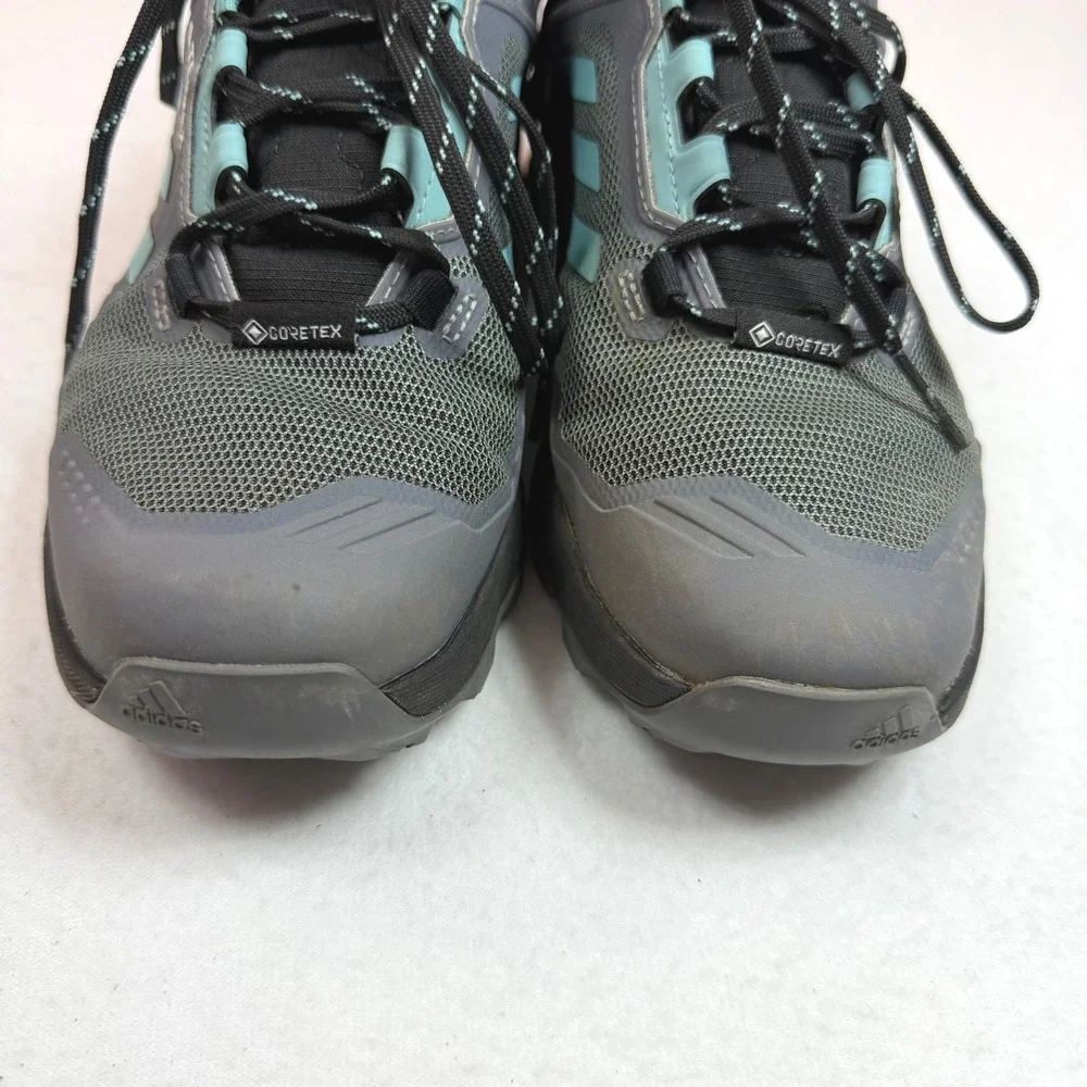 Adidas Terrex Swift R3 Gore-Tex Hiking Shoes Grey Teal Mens Trail Sneakers